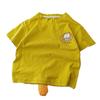 Camiseta Infantil Estéreo Boneca Manga Curta Verão 2025 Nova Solta Coreana Desenho Animado Top Meia Manga Camiseta Básica Moderna