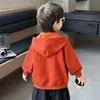Jaqueta cardigan infantil para primavera e outono, moletom estilo coreano para meninos, top versátil com capuz, nova coleção de outono 2026