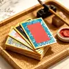 Imán de nevera pequeño con diseño de brocado Song, papel en blanco para escribir a mano, caligrafía y pintura, adecuado para escritura con pincel, tarjeta magnética DIY semiacabada