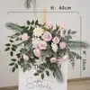 Terminado Nuevo Grande Guía de Carretera Flores Decorativas Celebración de Boda Leide Zhu Di Pai Pai Flores de Seda Arte Floral Decoración de Banquete de Compromiso