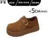 Cuero Genuino Suela Gruesa Aumentador de Altura Completamente Cubiertos Zapatos Birkenstock Zapatos de Mujer 2026 Otoño Nueva Llegada Sin Cordones Persona Perezosa Zapatos Individuales Mocasines