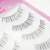 Cílios postiços de uma peça para iniciantes, autoadesivos, longos, curvados, tridimensionais, com haste transparente, cílios postiços afiados à mão