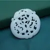 Acessório de pingente oco imitação de jade Xiu em resina, componente de fecho para colar DIY feito à mão, acessório de colar Hanfu estilo antigo