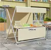 Carpa para eventos al aire libre para centros comerciales, mercados nocturnos, calles comerciales, expositor de arte en hierro, mesa promocional plegable y desmontable