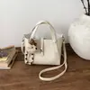 Bolsa de Mão Elegante Estilo Balde para o Dia a Dia de Mulheres 2026 Nova Moda Coreana Retrô de Ombro Único Transversal Bolsa Mãe e Filha