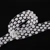 Fileira Única de Strass de Resina Pérola em Formato de Tira Off-White para Acessórios de Roupa, Tela de Strass, Artesanato DIY, Joias Personalizáveis