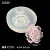 Molde epoxi de flor tridimensional de espejo hecho a mano, colgante de flor, arcilla polimérica suave, molde de silicona decorativo