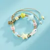 Jingdezhen Navidad Cerámica Cuerda Trenzada Pulsera Animales de Dibujos Animados Cuerda de Mano Joyería al por Mayor para Atracciones Turísticas Nicho Lujo Ligero