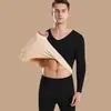 Roupa íntima térmica masculina casual de inverno, superfície AB de veludo, espessa, resistente ao frio, sem costura, peça íntima básica simples, camiseta para usar por baixo
