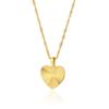 Colar de Coração Dourado Versátil de Luxo Leve, Item Popular Transfronteiriço para Mulheres, Estilo Simples Europeu e Americano, Corrente de Clavícula Combinada em Camadas Gota d'Água