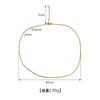Collar Plano de Moda para Mujer con Forma de O, Cierre de Langosta y Cadena de Extensión, Acero Inoxidable Electrochapado en Oro Real, Cadena Delgada para Clavícula