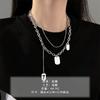 Collar Popular Transfronterizo de Acero de Titanio 2026 Nueva Moda Lujo Ligero Colgante de Diseño Personalizado Accesorio Versátil de Gama Alta