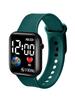 Reloj para niños con pantalla digital arcoíris y LED cuadrado pequeño, reloj electrónico de fábrica