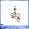 Panjiadora s925 Cobre Blanco Chapado en Plata Dibujos Animados Infantil Lindo Nicho Combinable Moda Colgante Accesorios de Joyería Colgante