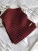 Nuevo Bufanda de Moda para Mujer Cálida de Color Sólido Engrosada y Ampliada para Otoño e Invierno Bufanda de Punto Versátil Bufanda de Lana con Etiqueta Pequeña Bufanda
