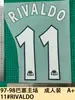 97-98 Barcelona Local Adulto A+ 11 # Rivaldo Número de Jugador Letra Número Transferido por Calor Pegatina de Transferencia por Calor