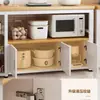Prateleira de Armazenamento para Cozinha Multifuncional Doméstica Montada na Parede Bancada de Mesa Armário de Chão para Pratos e Tigelas Armazenamento de Micro-ondas Armário Lateral
