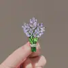 Broche de alta gama para mujer, exquisito, japonés y coreano, ramo morado, accesorio para solapa, sentido del diseño, nicho, corsage para traje
