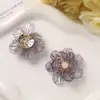 Moda Joker Color AB Pétalos Acrílicos Flor de Perlas Dobles DIY Pasador Accesorios para el Cabello Pinza Lateral Accesorios para Tocados Venta al por Mayor