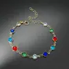 Moda Cruzada Europeia e Americana Pulseira Colorida de Coração para Mulheres Doce Pulseira de Miçangas em Formato de Coração Design de Nicho Atacado
