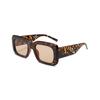 Estilo de Viaje de Vacaciones con Gafas de Sol Europeas y Americanas Que Te Hacen Ver Más Delgado, Moda de Calle Dopamina con Montura Cuadrada Grande y Patillas Gruesas