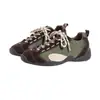 Shougu Cor Bloco Retrô Casual ao Ar Livre Sapatos de Treinamento Alemães Femininos 2026 Outono Couro Genuíno Super Quente Sola Macia Sapatos Esportivos de Ballet