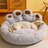 Casa para Perro con Forma de Pata de Oso Nido Cálido de Invierno para Gato Esterilla para Dormir Todas las Estaciones Suministros para Mascotas Sofá Cama para Perro Mediano y Grande Nido con Forma de Pata de Oso