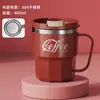 Taza de Acero Inoxidable 304 Anticaída con Tapa para Hogar, Coche, Exteriores, Taza de Agua Portátil, Taza de Café para Oficina, Regalo
