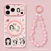 Gatinho de Jade Fofo Aplicável à Capa de Celular Apple 17promax iphone15 Suporte Giratório 16 Silicone Desenho Animado