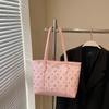 Bolsa Textil para Mujer de Gran Capacidad 2025 Nueva Moda Otoño e Invierno Combinable Casual Bolso de Hombro Bolso Tote de Clase para Estudiantes Universitarios