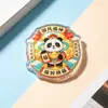 Ímã de Geladeira de Acrílico Panda Estilo Chinês Cortado a Laser Colorido com Forte Atração Magnética, Acessório Fofo Cultural e Criativo, Estilo Chinês Festivo