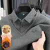 Comércio Exterior Transfronteiriço Suéter Falso de Duas Peças Masculino Inverno Novo Estilo Aveludado Espesso Quente Para Homens de Meia-idade Roupas de Tricô Masculino
