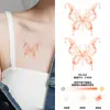Pegatinas de tatuaje sensibles a la luz, impermeables y de larga duración, para mujer, con un tacto de alta gama, que cambian de color con los rayos UV, sol, luna, flores inglesas, mariposas, serpientes, coloridas