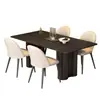 Mesa de Jantar em Ardósia Preta Pura, Novo Estilo Italiano de Alta Qualidade Moderna Minimalista para Uso Doméstico 2024 Mesa de Jantar Retangular para Apartamento Pequeno