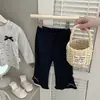 Pantalones para Niñas Otoño 2025 Estilo Nuevo Leggings para Bebé Pantalones Largos Casuales para Niños Pequeños Estilo Coreano para Bebés Pantalones Acampanados de Lunares