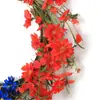 Guirnalda de Ratán para el Día de la Independencia Americana y el Día Nacional Transfronterizo Flores Artificiales Falsas Accesorios Festivos Rojos Blancos y Azules Decoración de Ratán