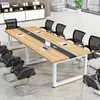 Mesa de conferencias, mesa larga, escritorio de oficina simple y moderno, juego de mesa y sillas para sala de conferencias, mesas largas grandes y pequeñas, banco de trabajo