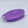 Escova de Banho de Silicone Escova de Esfoliação e Massagem Dupla Face para Crianças Treinamento Sensorial Escova Tátil Cerdas Macias Silicone Ecológico Escova de Banho de Silicone