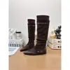 Nueva Colección Otoño 2026: Botines de Punta Aguda con Tacón Oculto de Estilo Europeo y Americano para Mujer, Botas de Montar de Caña Alta de Moda y Versátiles