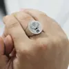Anillo Navideño de Joyería Redondo Liso de 22 mm Grabado Láser de Cruz y Reno, Superventas Transfronterizo Europeo y Americano