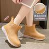 Botas de Chuva Fashion Antiderrapantes Botas de Chuva Femininas Cano Curto Estilo Japonês Estilo Ocidental Cano Baixo Impermeáveis Sapatos de Borracha para Cozinha Popular Cibernético Sapatos Planos para Água