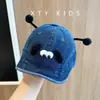 Gorros para Bebé Primavera y Otoño Estilo Nuevo Lindo Dibujo Animado Gorra de Béisbol de Mezclilla para Niños y Niñas, Sombrero de Ala Suave Protector Solar para Bebés y Niños Pequeños