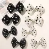 Estilo Coreano Moda Elegante Malha Bolinhas Laço Acessórios DIY Roupas Acessórios para Cabeça Sapatos Chapéus Enfeites Acabamentos Acessórios