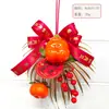 Flores Artificiais para o Ano do Cavalo, Frutas Vermelhas de Azevinho, Enfeites Pendentes de Frutas da Fortuna, Decorações de Porta, Laço Estilo Chinês