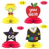 Set de 4 piezas de decoración transfronteriza para fiesta de graduación de preescolar y jardín de niños, adornos de panal, trofeo, panal de manzana, juego de mesa de panal, personalización