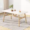 Mesa de comedor simple y moderna para apartamentos pequeños, adecuada para uso doméstico, restaurantes de comida rápida y espacios comerciales; mesa rectangular para propiedades de alquiler