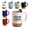 Taza nueva creativa anti-quemaduras de gran capacidad, vaso de agua práctico con tapa y base, se puede imprimir