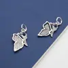 Joyas de Plata de Ley S925 Accesorios Colgantes Colgante de Mariposa de Plata Tailandesa Joyería Hecha a Mano DIY Accesorios de Materiales con Cuentas