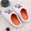 Novas Pantufas de Algodão com Desenho de Cachorro e Abóbora para Halloween, Pantufas de Pelúcia Espessadas Antiderrapantes, Pantufas de Casal para Interior e Exterior com Forro de Lã