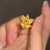 Anel Estilo Chinês Estilo Casamento Fênix para Mulheres Exquisito Design de Borla Elegante Clássico Temperamento Luz Luxo Anel Aberto